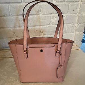 Lauren RL light Pink satchel, 100% leather good used condition, some flaws (mlb)